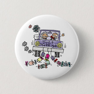 Just Married Bride And Groom Wedding Celebration 2 Inch Round Button