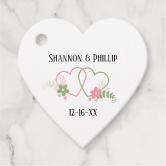 Just Married Bride & Groom Names Wedding Date Favour Tags