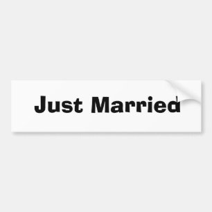 Just Married Bumper Sticker