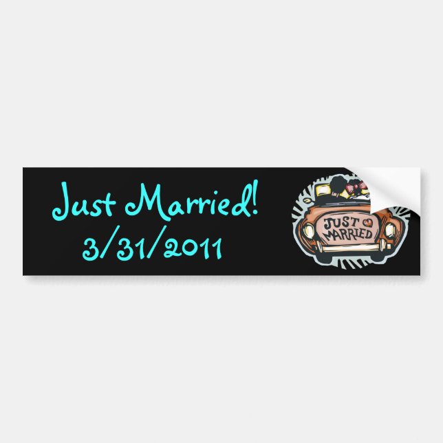 Just Married Bumper Sticker (Front)