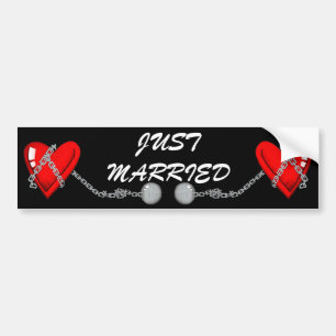 Just Married Bumper Sticker