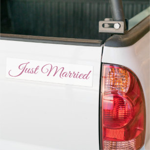 Just married bumper sticker