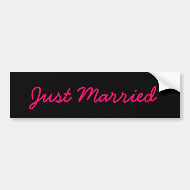 Just Married Bumper Sticker (Front)