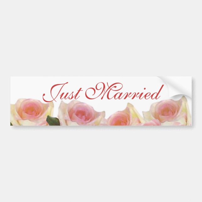 Just Married Bumper Sticker (Front)