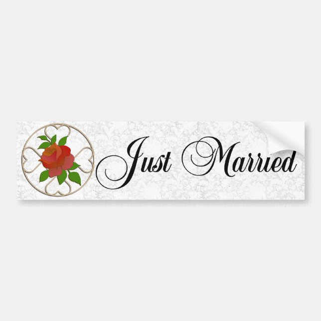 Just Married BUMPER STICKER (Front)