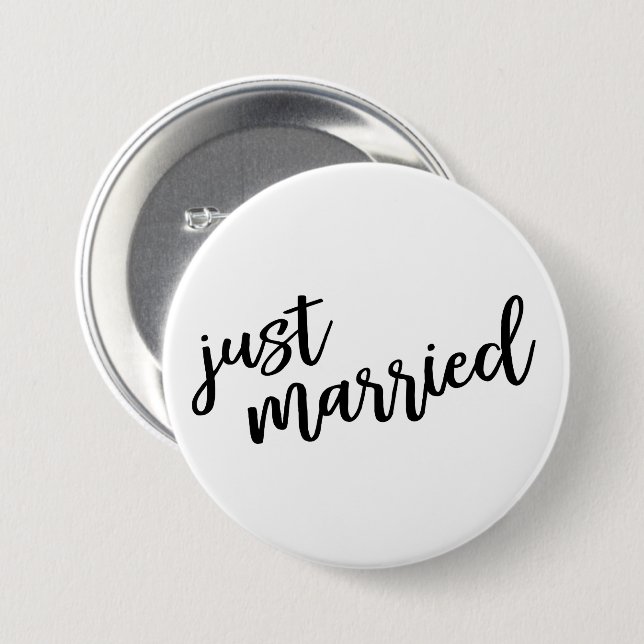 Just Married Button (Front & Back)