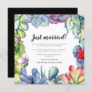 Just married! Cacti & succulents announcement