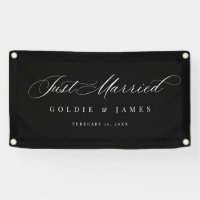 Just Married Car Banner Reception Decoration Sign