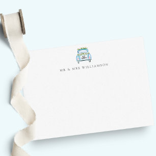 Just Married Car Newly Weds Personalized Card