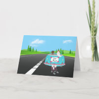 Just Married Car On Road