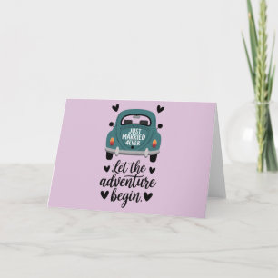 Just Married Classic Car Wedding  Invitation