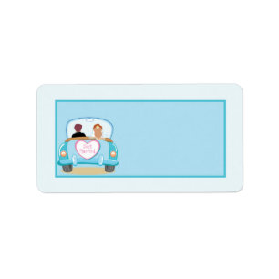 Just Married Classic Car Wedding Mailing Address Label