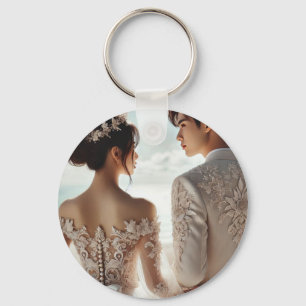 Just Married Couple Keychain – Romantic & Adorable