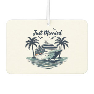 Just Married Cruising Summer Wedding Husband Wife Air Freshener