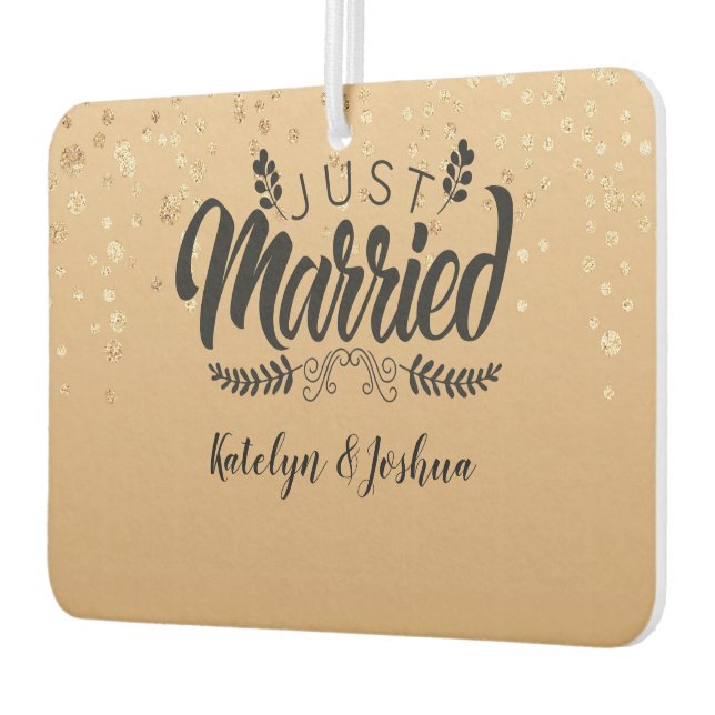 Just Married | Custom Photo Air Freshener (Left)