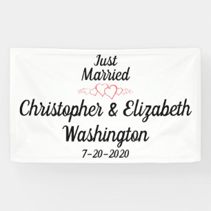 Just Married - Customizable Banner