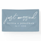 Just Married Elegant Calligraphy Script Wedding