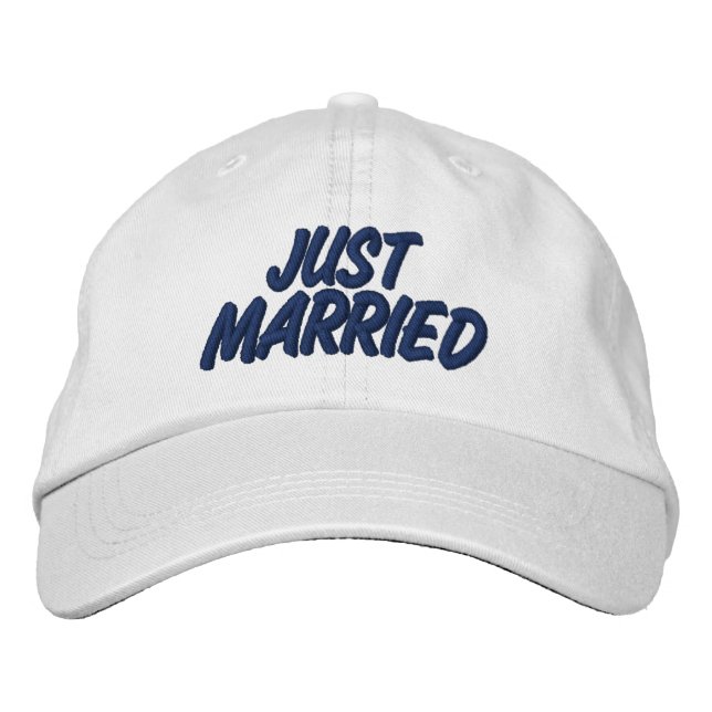 Just Married Embroidered Hat (Front)