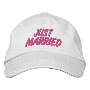 Just Married Embroidered Hat