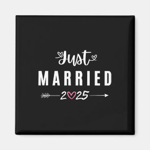 Just Married Est 2025 Honeymoon Wedding Couples An Magnet