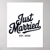 Just Married Est 2025 Wedding Wife Mr &amp; Mrs Br