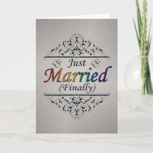 Just Married (Finally) Gay Pride Design  Announcement