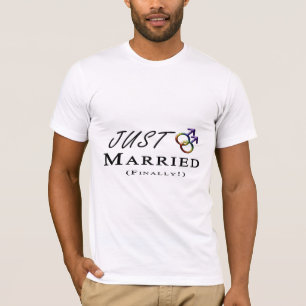 Just Married (Finally) Gay Pride T-Shirt