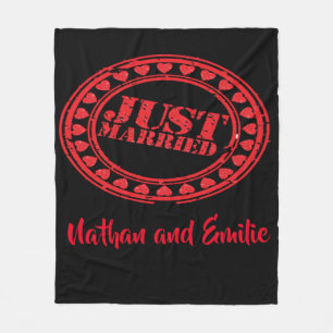 Just married  fleece blanket