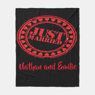 Just married  fleece blanket