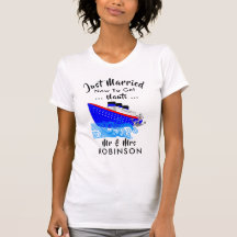 Just Married Funny Cruise Ship Nauti Graphic