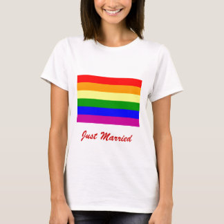 Just Married/Gay Pride Wedding T-Shirt