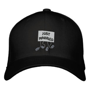 Just Married Groom Customizable Funny Wedding Embroidered Hat