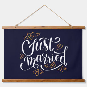 Just Married  Hanging Tapestry