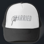 Just Married Hat for him | Newlywed Hat - Grey<br><div class="desc">// Need help customizing your design? Got other ideas? Feel free to contact me at: zoe@gorjodesigns.com</div>