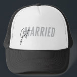 Just Married Hat for him | Newlywed Hat - Grey<br><div class="desc">// Need help customizing your design? Got other ideas? Feel free to contact me at: zoe@gorjodesigns.com</div>