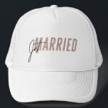 Just Married Hat | Newlywed Hat - Dark Pink<br><div class="desc">// Need help customizing your design? Got other ideas? Feel free to contact me at: zoe@gorjodesigns.com</div>
