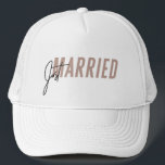 Just Married Hat | Newlywed Hat - Dark Pink<br><div class="desc">// Need help customizing your design? Got other ideas? Feel free to contact me at: zoe@gorjodesigns.com</div>