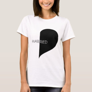 (Just) Married Heart Half Shirt