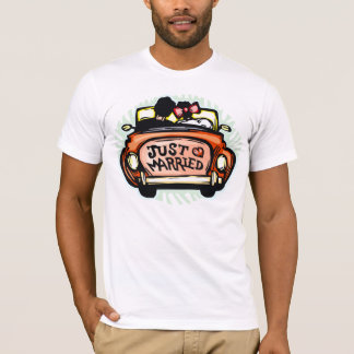 JUST MARRIED HEART T-SHIRT