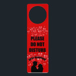 Just Married Hearts Do Not Disturb Door Hanger<br><div class="desc">A graphic red heart illustration by artist/designer Charmaine Paulson on a Just Marries[Do Not Disturb door hanger.</div>