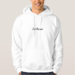 'Just Married' Hooded Jumper Hoodie<br><div class="desc">A great hooded jumper with 'just married' written front and back,  perfect for a newly married couple</div>