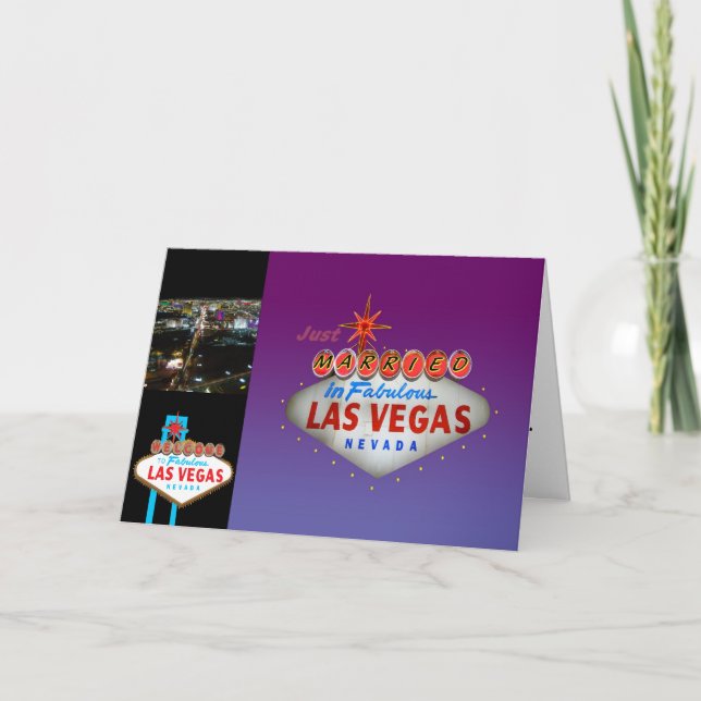 Just Married in Las Vegas Wedding Invitations (Front)