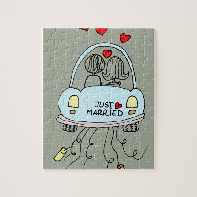Just Married Jigsaw Puzzle (Vertical)