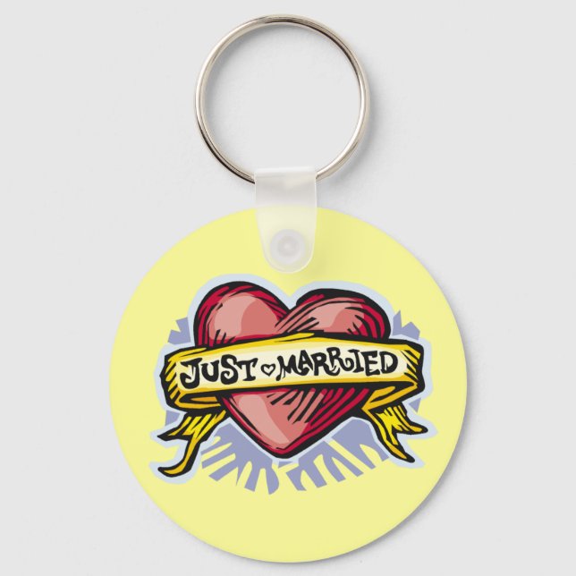 Just Married Keychain (Front)