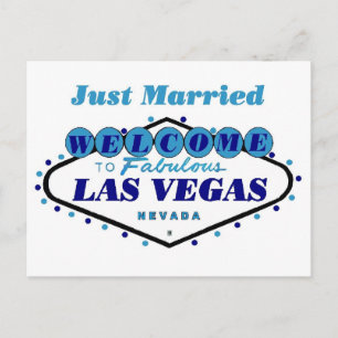 JUST MARRIED Las Vegas Postcard