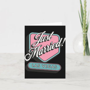 Just Married Las Vegas Wedding Bride Groom  Card