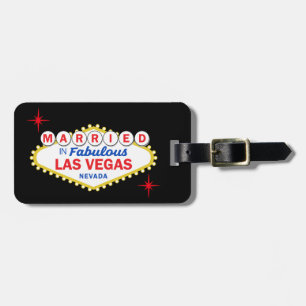 Just Married Las Vegas Wedding Couple Luggage Tag