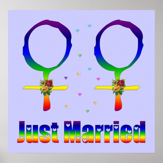 Just Married Lesbians Poster (Front)