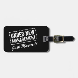 Just married luggage tag   Under new management