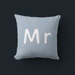 Just Married Mr. & Mrs. | Wedding Monogram  Throw Pillow<br><div class="desc">funny party game wedding</div>